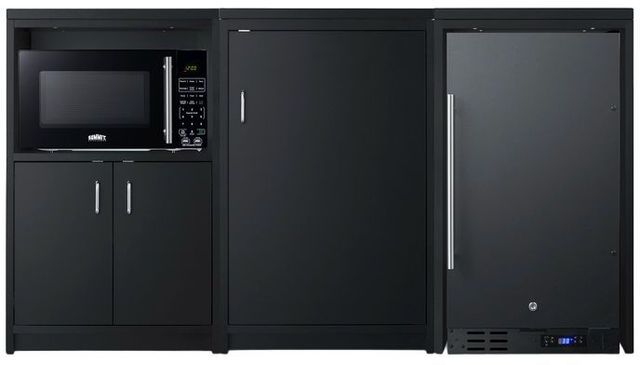 Summit 5 Piece Black Kitchenette-0
