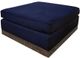 International Furniture Direct Georgia Midnight Blue Ottoman-0