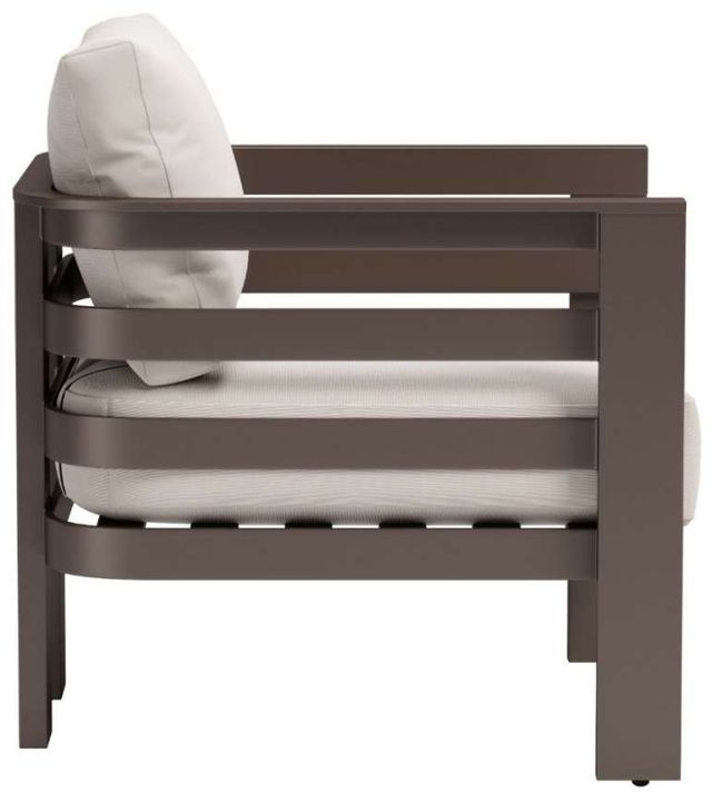 Zuo® Modern Bal Harbor Brown/White Aluminum Fabric Outdoor Accent Chair-2