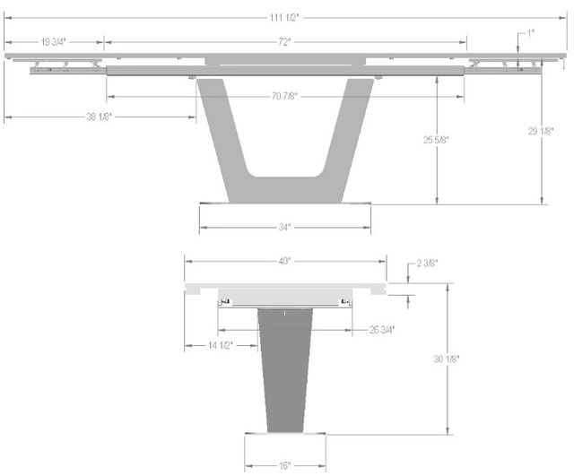 Amisco Customizable Amelia Rectangular Dining Table-2