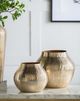 A & B Home Gold Chisel Flower Vase-5