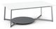 Amisco Customizable Malloy White Glass Coffee Table with Metal Base-0