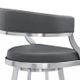 Armen Living Saturn Gray 26" Counter Stool-4