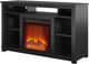 Ameriwood Home Edgewood Black 55'' Electric Fireplace Media Console-1