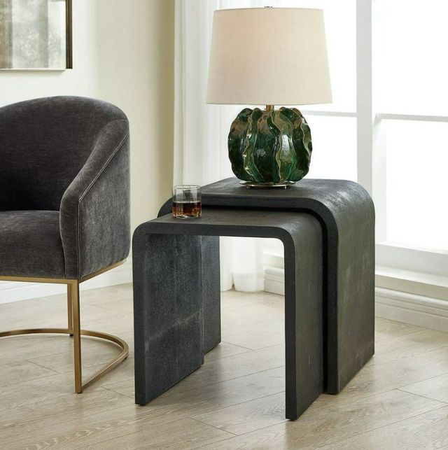 Uttermost® Interpose 2-Piece Gray Side Table Set-1