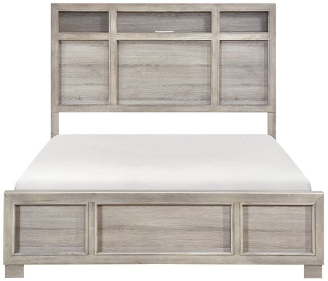 Homelegance® Everett Gray Queen Storage Panel Bed-2