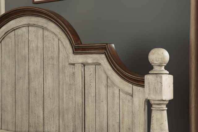 Flexsteel® Plymouth® Whitewash King Poster Headboard-3