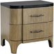 Bernards Calia Brown Nightstand with Stone Top-0
