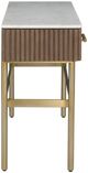 Fairfield® Dimitri Kafe Console Table with White Marble Top-2