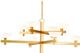 Currey & Company Poitou Contemporary Gold Leaf/White Chandelier-1