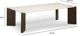 TOV Furniture Restis Cream Quartz Rectangular Coffee Table with Dark Brown Leg-2