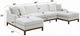 ACME Furniture Valiant 3-Piece Ivory Sectional Sofa with 4 Pillows-2