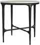 Coaster® Hermas White End Table with Black Base-2