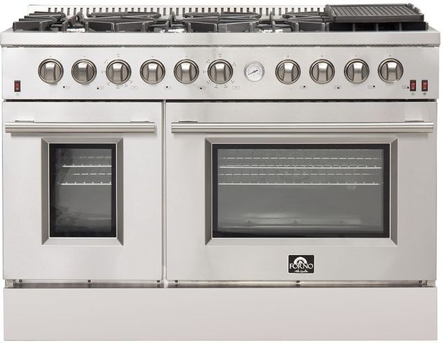 FORNO® Alta Qualita 48" Stainless Steel Freestanding Gas Range-0