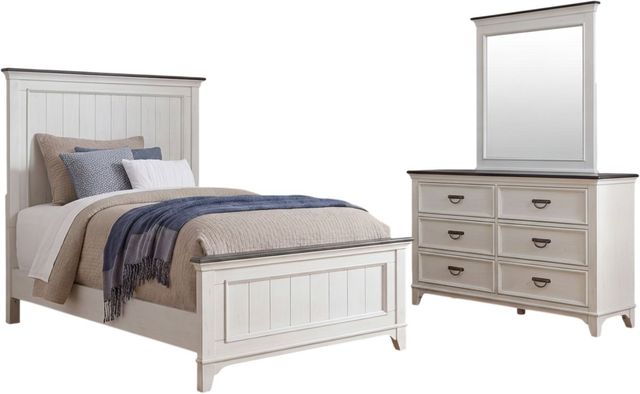 Liberty Furniture Allyson Park 3-Piece Charcoal/Wirebrushed White Twin Youth Bedroom Set-0