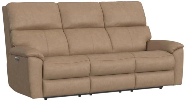 Flexsteel® Customizable Porter Leather Power Reclining Sofa with Console, Power Headrest and Lumbar-0