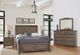 Vaughan-Bassett Cool Farmhouse Gray Queen Panel Storage Bed-1