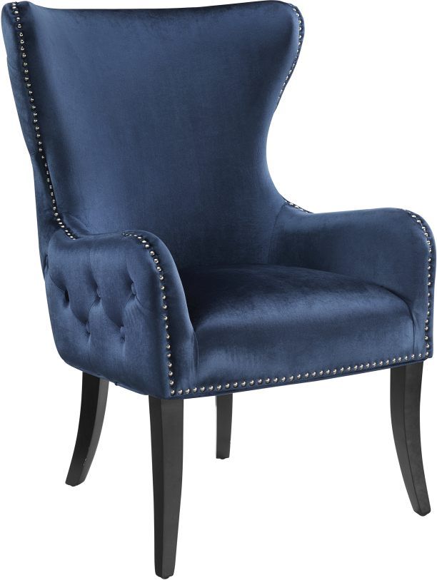 Linon Salem Blue Round Back Accent Chair-0