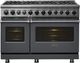 Viking® 7 Series 48" Cast Black Pro Style Dual Fuel Range-0