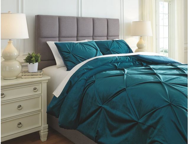Signature Design by Ashley® Meilyr 3-Piece Spruce King Comforter Set-2