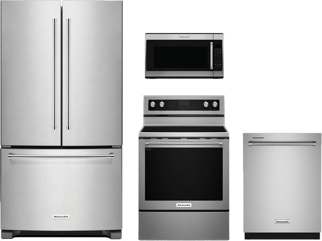 KitchenAid® 4 Piece Kitchen Package-Stainless Steel-0
