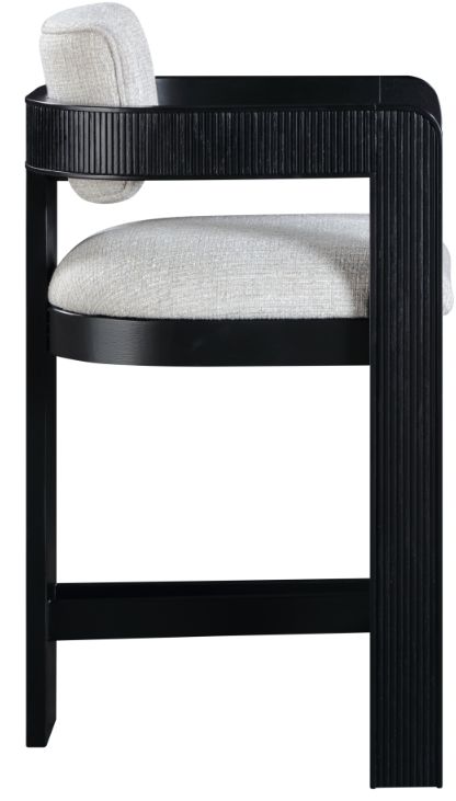 Meridian Furniture Sacha Gray Upholstered Counter Stool-3