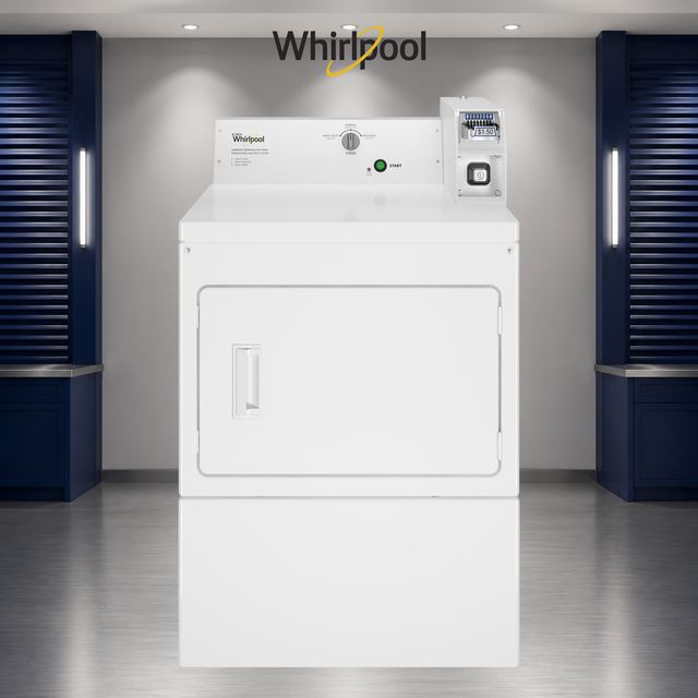 Whirlpool Commercial 7.4 Cu. Ft. Coin-Ready Gas Dryer - White-2