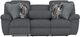 Catnapper® Trifecta Blue Mountain/Smoke Manual Reclining Sofa with Drop Down Table-1