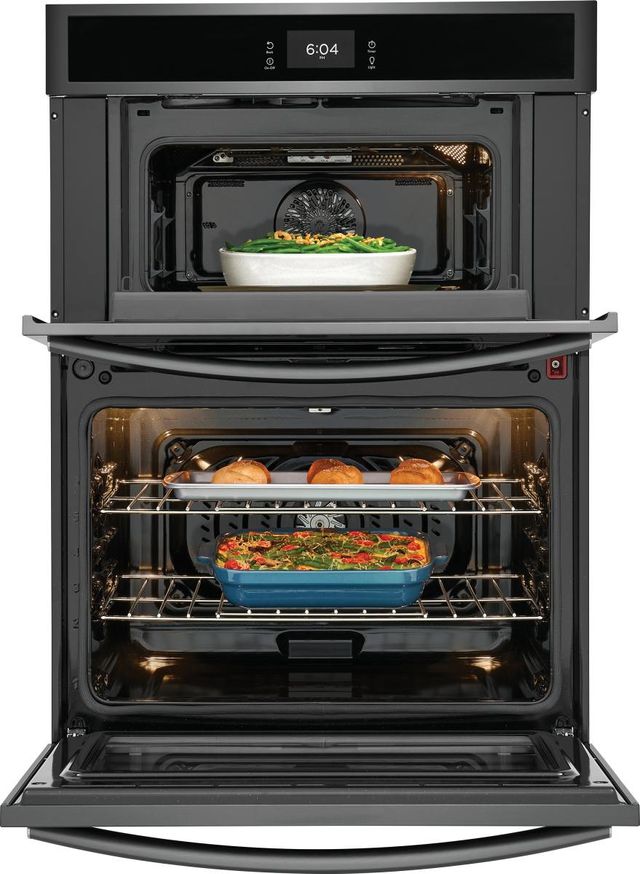 Frigidaire Gallery® 30" Smudge-Proof® Black Stainless Steel Oven/Microwave Combo Electric Wall Oven-2