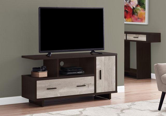 Monarch Specialties Inc. Taupe Reclaimed Wood 48" TV Stand-2