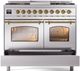 Ilve® Nostalgie II Series 40" Stainless Steel Pro Style Dual Fuel Range-4