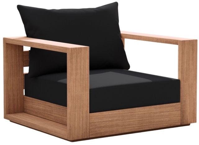 Meridian Furniture Tulum Black Fabric Outdoor Accent Chair-0