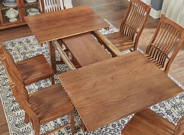A-America® Laurelhurst Mission Oak Trestle Dining Table-1