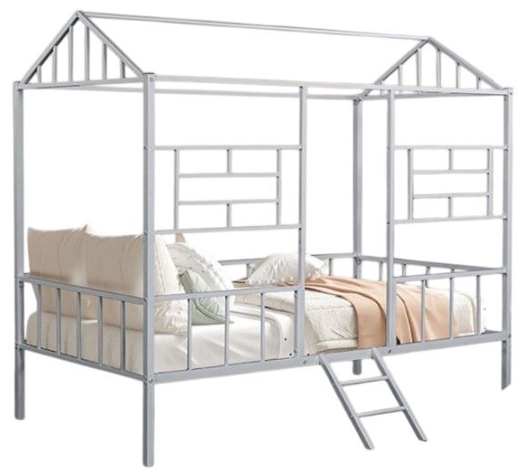 Furniture of America® Rhonda Silver Twin Loft Bed-0