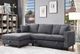Mazin Furniture Jordan 2-Piece Dark Gray Left-Arm Facing Pullout Sleeper Sectional and Storage Chaise-4