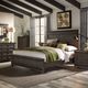Liberty Furniture Thornwood Hills 5-Piece Rock Beaten Brown King Panel Bed Set-1