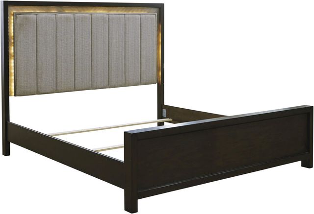 Signature Design by Ashley® Maretto 5-Piece Two-Tone California King Upholstered Panel Bed Set-1