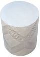 Dovetail Furniture Tarita White Concrete Outdoor Side Table-1