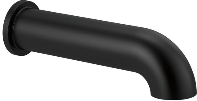 Brizo Essential™ Matte Black Linear Round Non-Diverter Tub Spout-0