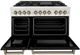 ZLINE Autograph Edition 48" Satin Stainless Steel Pro Style Dual Fuel Range with Black Matte Door-1
