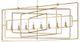 Currey & Company Metro Contemporary Gold Leaf Rectangular Chandelier-1