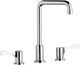 Elkay Chrome 8" Centerset Concealed Deck Mount Faucet with Arc Tube Spout and Lever Handle-0
