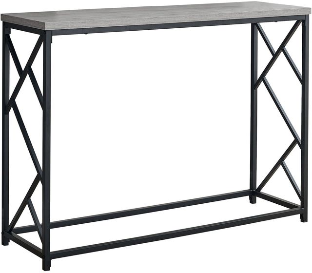 Monarch Specialties Inc. Grey 44"L Hall Console Table with Black Metal Base -0