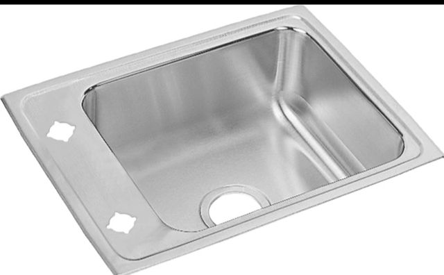 Elkay Lustertone® Classic Lustrous Satin 22" x 17" 2-Hole Single Bowl Drop-In Classroom ADA Sink-0