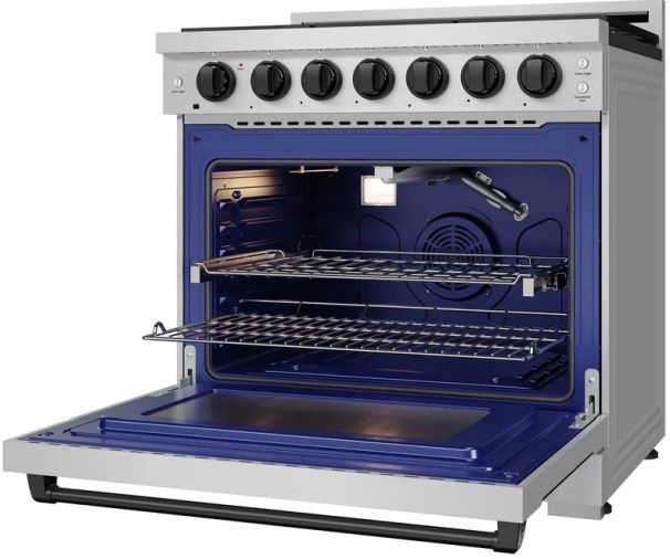 Thor Kitchen® Gordon Ramsay 36" Stainless Steel/Black Freestanding Pro Style Gas Range-4