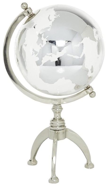 Deco Marche Silver Globe with Tripod Base-0
