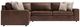 Bernhardt Nest Bernhardt Living 3-Piece Brown Leather L-Shape Sectional-0