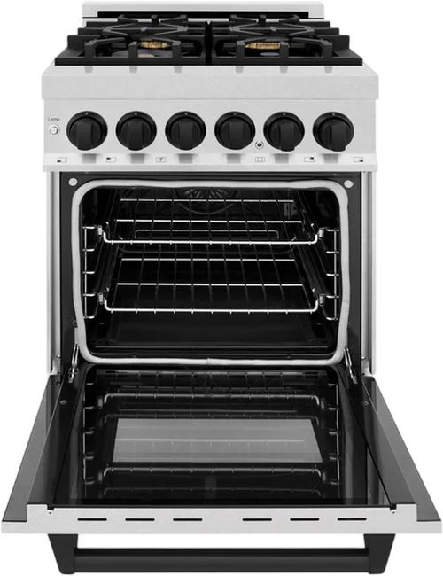 ZLINE Autograph Edition 24" Satin Stainless Steel Pro Style Dual Fuel Range-1