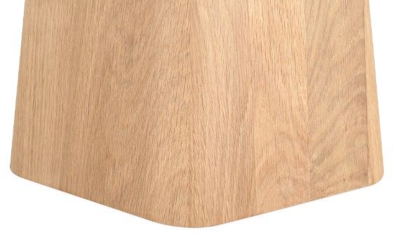 Moe's Home Collection Evelyn Ashen Gray Marble Top End Table with Brown Base-1