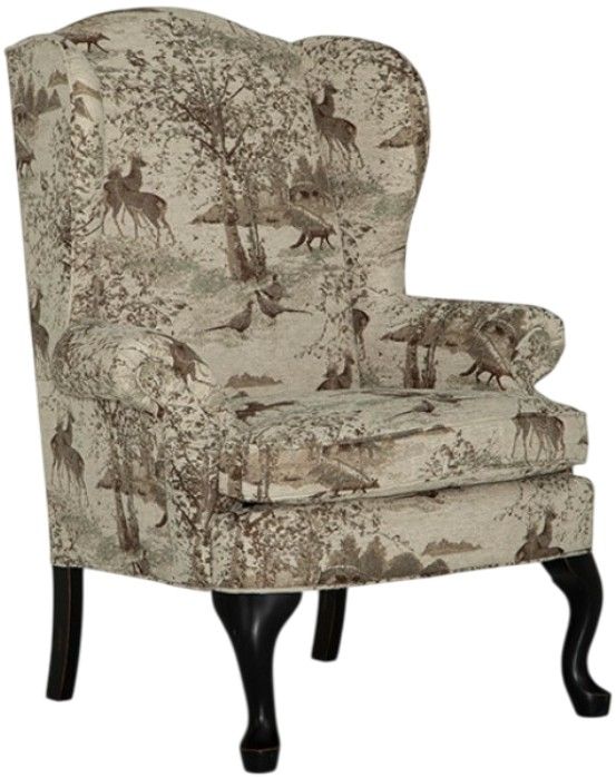 Best® Home Furnishings Customizable Sylvia Dark Walnut 31'' Wing Back Chair-0
